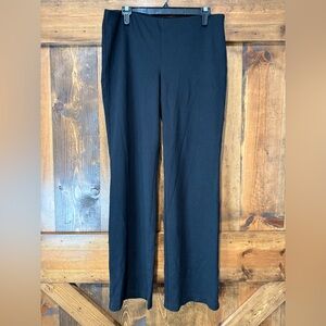 Eileen Fisher Women Elastic Waist Pull on Pant, Size Med, Black,Classic, Casual.